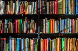 Image of books for an article on books for positive mindset at work